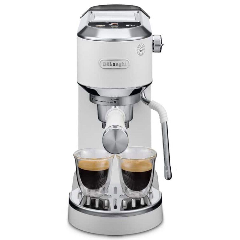 DeLonghi Dedica Duo 35 Oz Espresso Machine with Cold Brew in Vanilla, , large