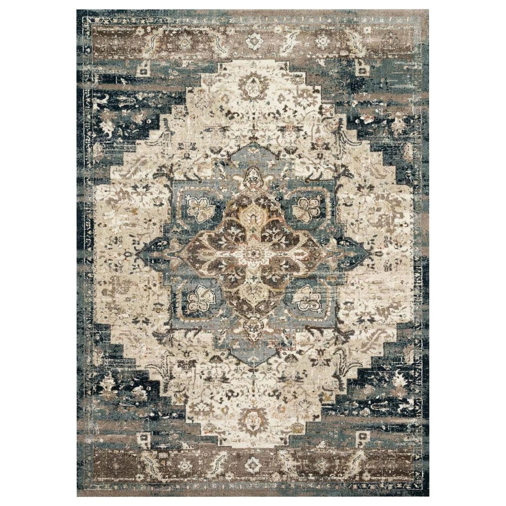 Magnolia Home James JAE-05 7"10" x 10"10" Taupe and Marine Area Rug, , large