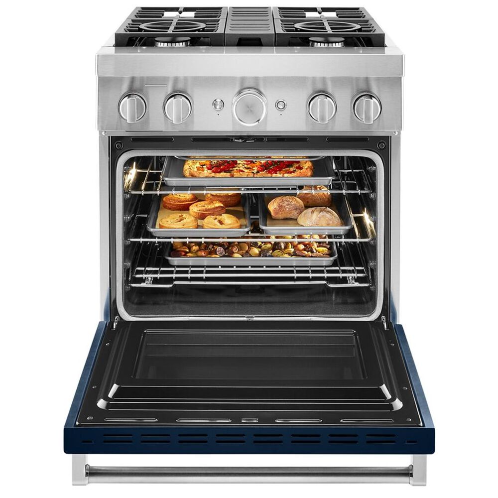 KitchenAid 30" Professional Smart Dual Fuel Range in Ink Blue
