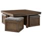 Ashley Cocktail Table with 4 Stools in Brown, , large