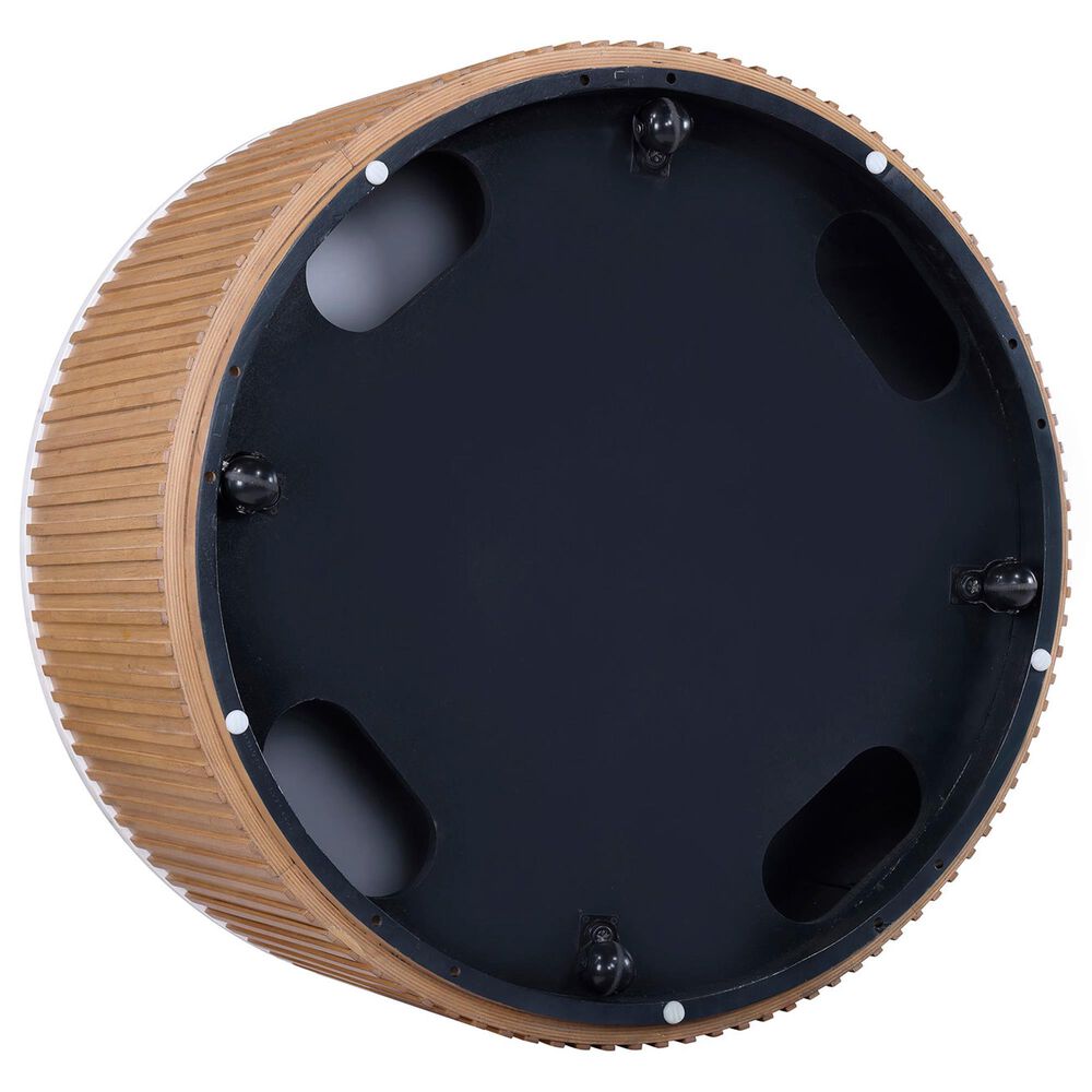 Crystal City Colvin Coffee Table in Warm Toffee and White, , large