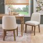 Linon Home Decor Tucker Side Chair with Cream Cushion in Natural Brown (Set of 2), , large