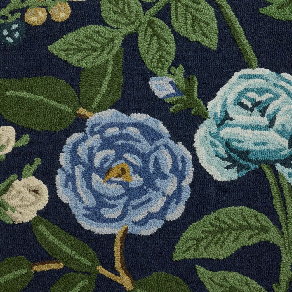 Rifle Paper Co. x Loloi Highgrove Navy 5&#39; x 7&#39;6&quot; Area Rug, , large