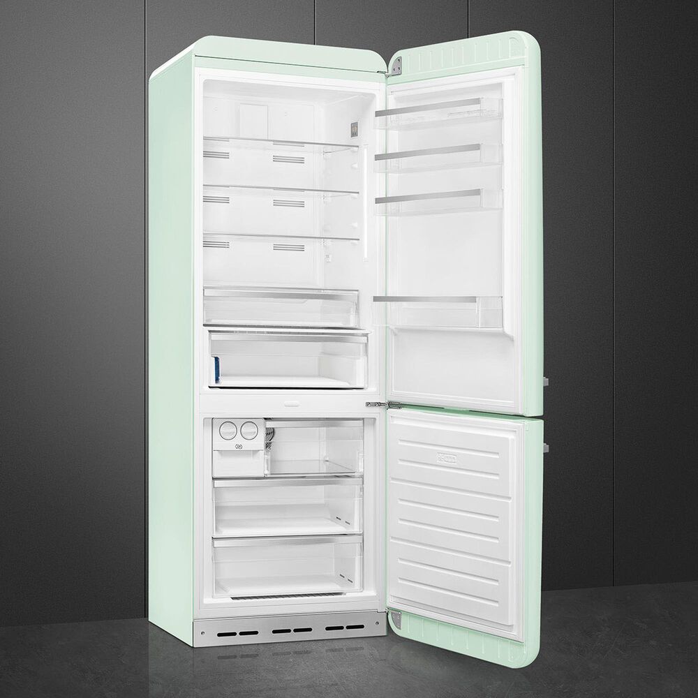 SMEG 18.01 Cu. Ft. Retro Bottom Freeze Refrigerator with Right Hinge in Pastel Green, , large