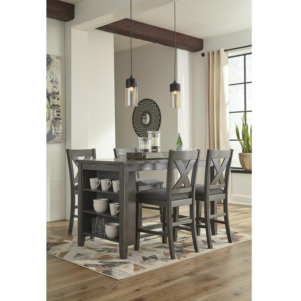 Ashley Caitbrook Counter Height Dining Table in Antiqued Gray Wash, , large