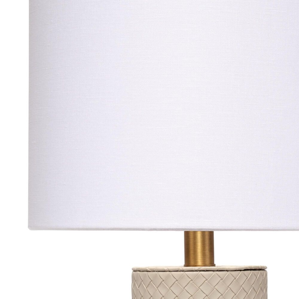 Splendor Living Jamison Table Lamp in Taupe and Antique Brass, , large