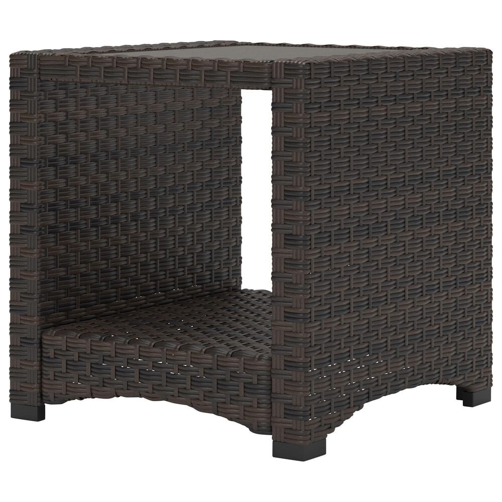 Ashley Windglow Patio End Table in Brown, , large