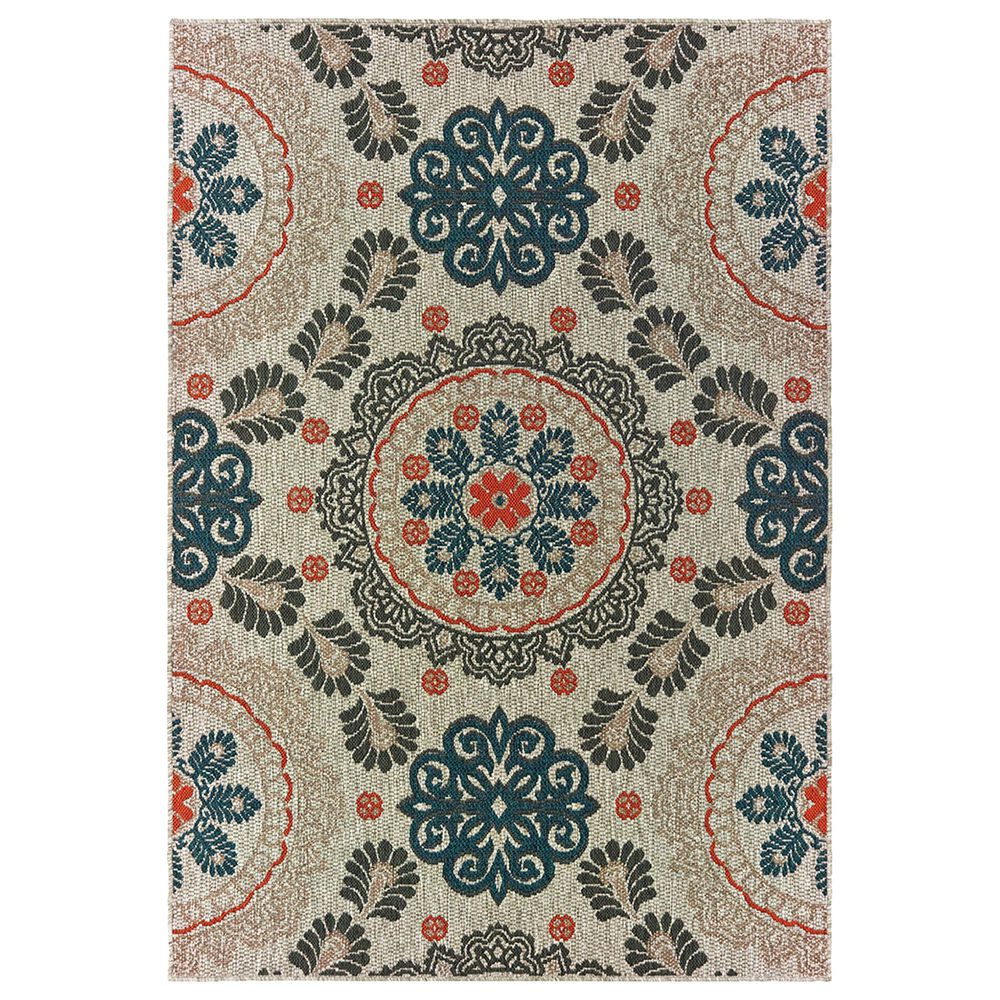 Oriental Weavers Latitude 1903W 9"10" x 12"10" Grey Area Rug, , large