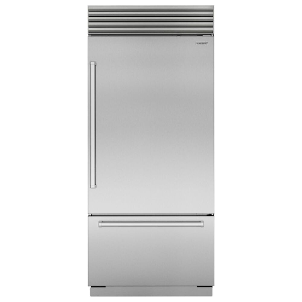 Sub Zero 20.7 Cu. Ft. Classic Right Hinge Bottom-Freezer Refrigerator with Internal Water Dispenser and Tubular Handle in Stainless Steel, , large