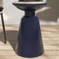 Hearth and Haven Large Patio End Table with Circular Design in Navy Blue, , large