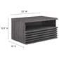 Modway Render 1 Drawer and Shelf Wall Mount Nightstand in Charcoal, , large