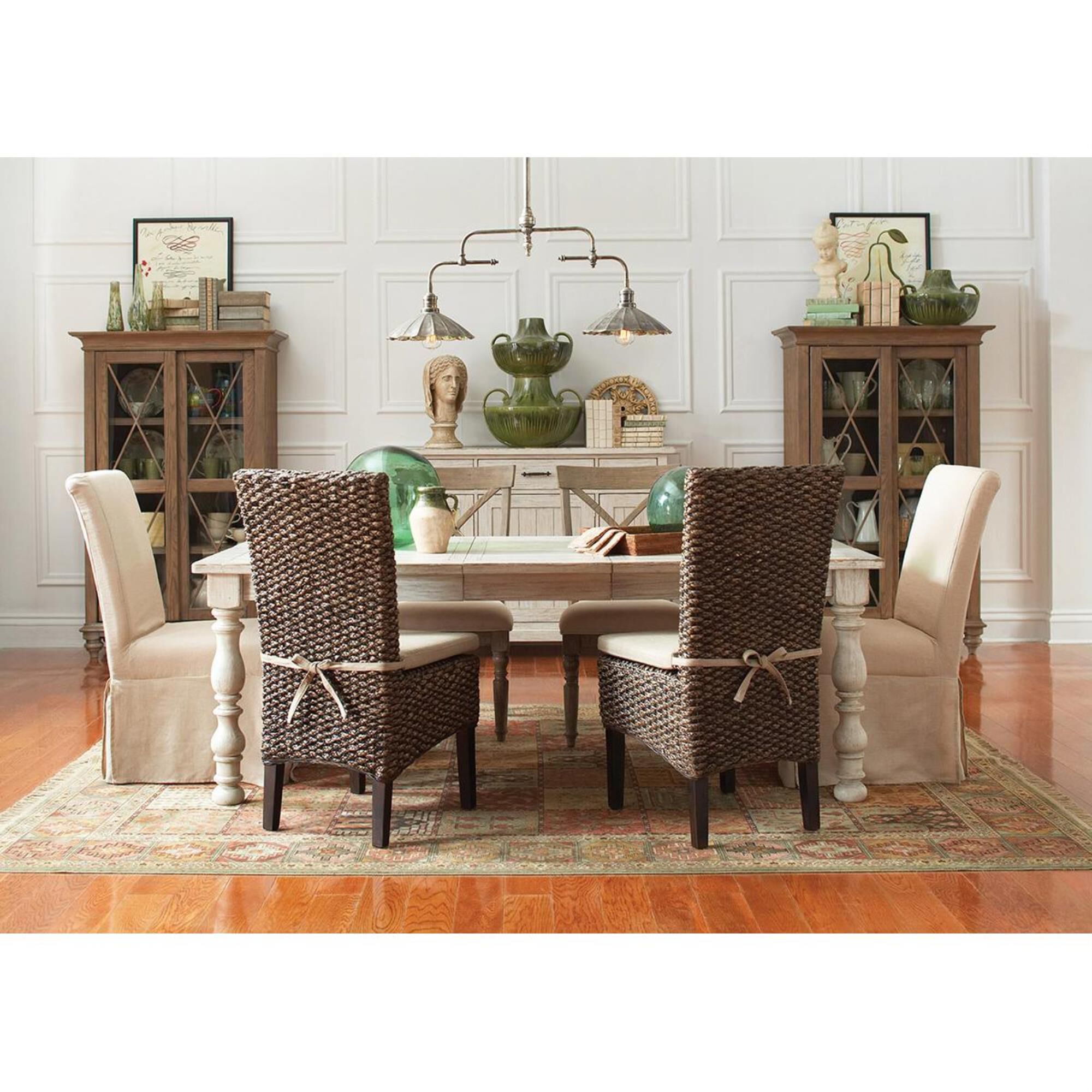 Aberdeen worn white dining set cheap
