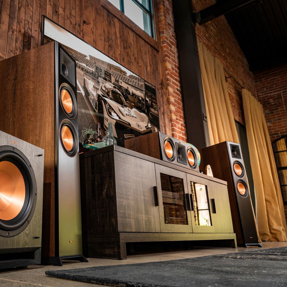 Klipsch Reference Premiere Dual 8&quot; 2-Way Floorstanding Speaker in Walnut, , large