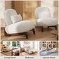 Morden Fort Cloud Boucle Armless Chair in White (Set of 2), , large