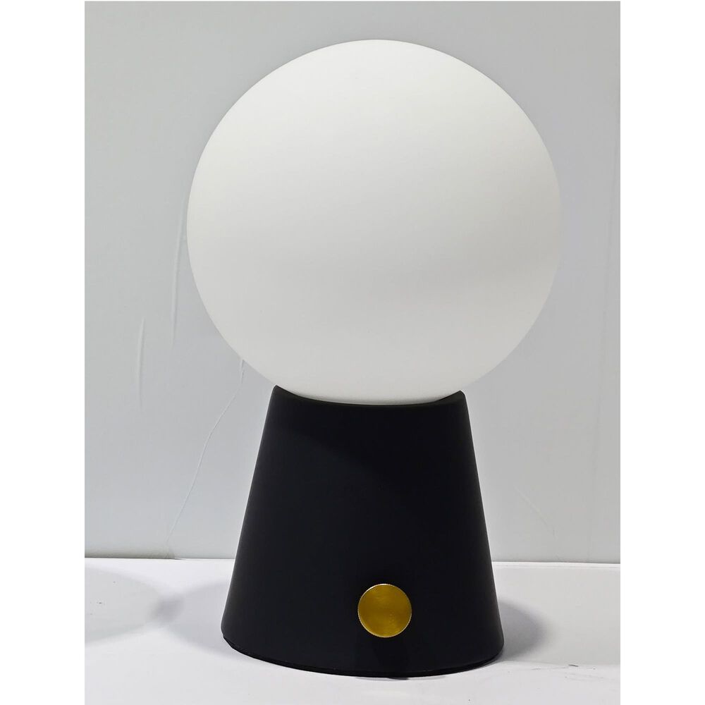 Lite Source Rechargeable LED Orb Table Lamp in Black, , large