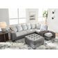 Ashley Clairette Court Oversized Accent Ottoman in Alloy, , large