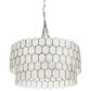 Creative Coop Carlisle 2-Tier Honeycomb Chandelier with Matte Silver Shade, , large