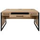 Wycliff Bay Mason 3-Drawer Writing Desk in Monarca and Dark Bronze, , large