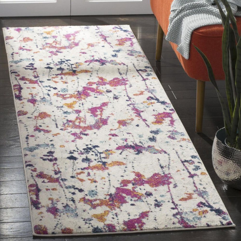 Safavieh Evoke EVK284Q 2&#39;2&quot; x 7&#39; Ivory and Red Runner, , large
