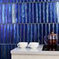 Soho Studio Artemis Brick Cobalt Ice 2" x 12" Glass Subway Tile, , large