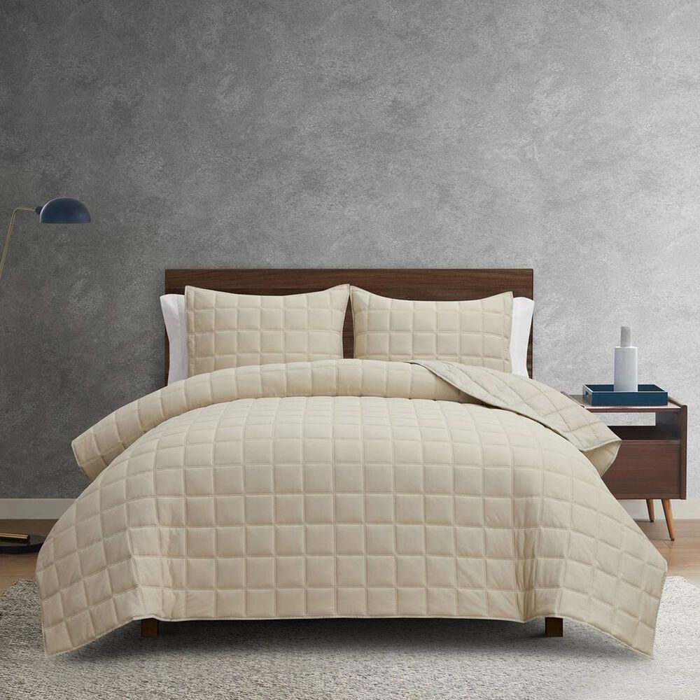 BCP Home Clarice 3-Piece King Quilt Set in Cream, , large
