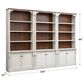 Wycliff Bay Durham 4-Shelf Adjustable Bookcase in Weathered White and Cherry (Set of 3), , large