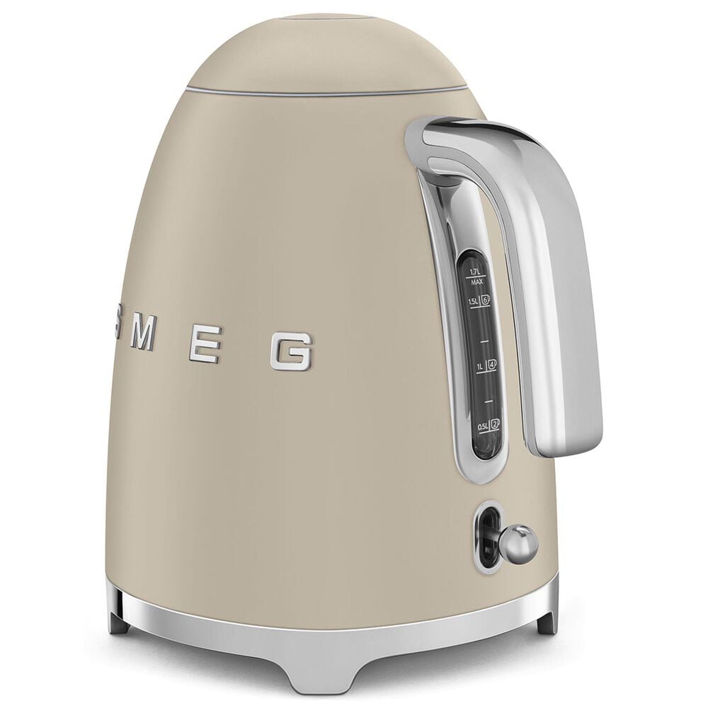 SMEG Retro Style 7-Cup Electric Kettle in Matte Moonlight and Polished Chrome, , large