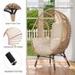 Hearth and Haven Outdoor Egg Chair with Arc Back in Beige, , large