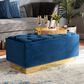 Baxton Studio Powell Storage Ottoman in Navy Blue and Gold, , large
