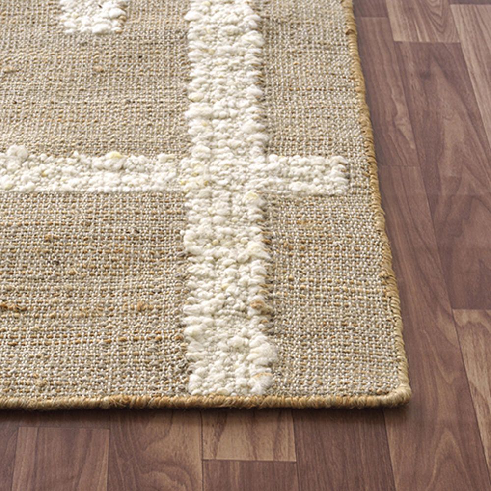 L&amp;R Resources Geoblend Geometric 2&#39;6&quot; x 8&#39; Natural and Ivory Runner, , large