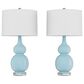 Timberlake Double Gourd Vintage Table Lamp in Spa Blue and Clear (Set of 2), , large