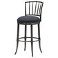Armen Living Vince Bar Height Stool with Night Life Blue Upholstery in Antique Pewter, , large