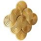 Creative Coop 31.25" x 30.5" Decorative Waves Wall Metal in Gold, , large
