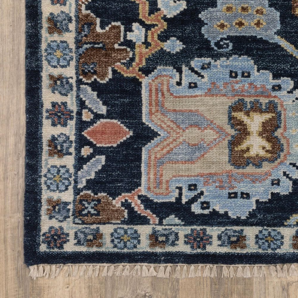 Oriental Weavers Majorca MAJ02 Blue and Multicolor 2&#39;6&quot; x 10&#39; Runner, , large