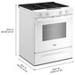 Whirlpool 30" Gas Smart Range in White, , large