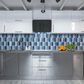 MS International Boathouse Blue Picket 10" x 12" Glass Mosaic Sheet, , large