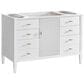 James Martin Vanities Myrrin 48" Vanity in Bright White with 3 cm Carrara White Marble Top, , large