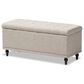 Baxton Studio Kaylee Storage Ottoman Bench in Beige, , large