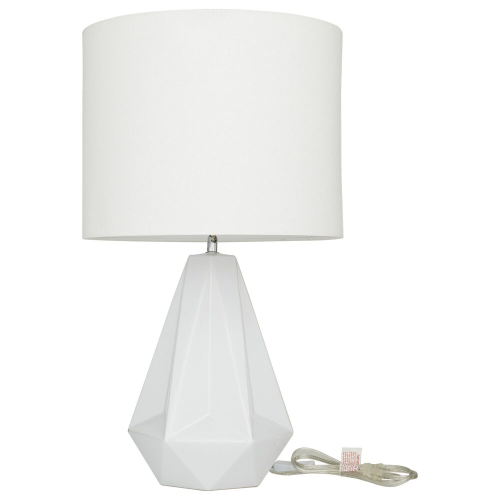 Maple and Jade 26&quot; x 15&quot; Table Lamp in Glossy White, , large