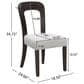 Hearth and Haven Upholstered Side Chair with Gray Cushion in Dark Brown (Set of 2), , large