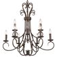Golden Lighting Homestead 9-Light Candelabra Chandelier in Rubbed Bronze, , large