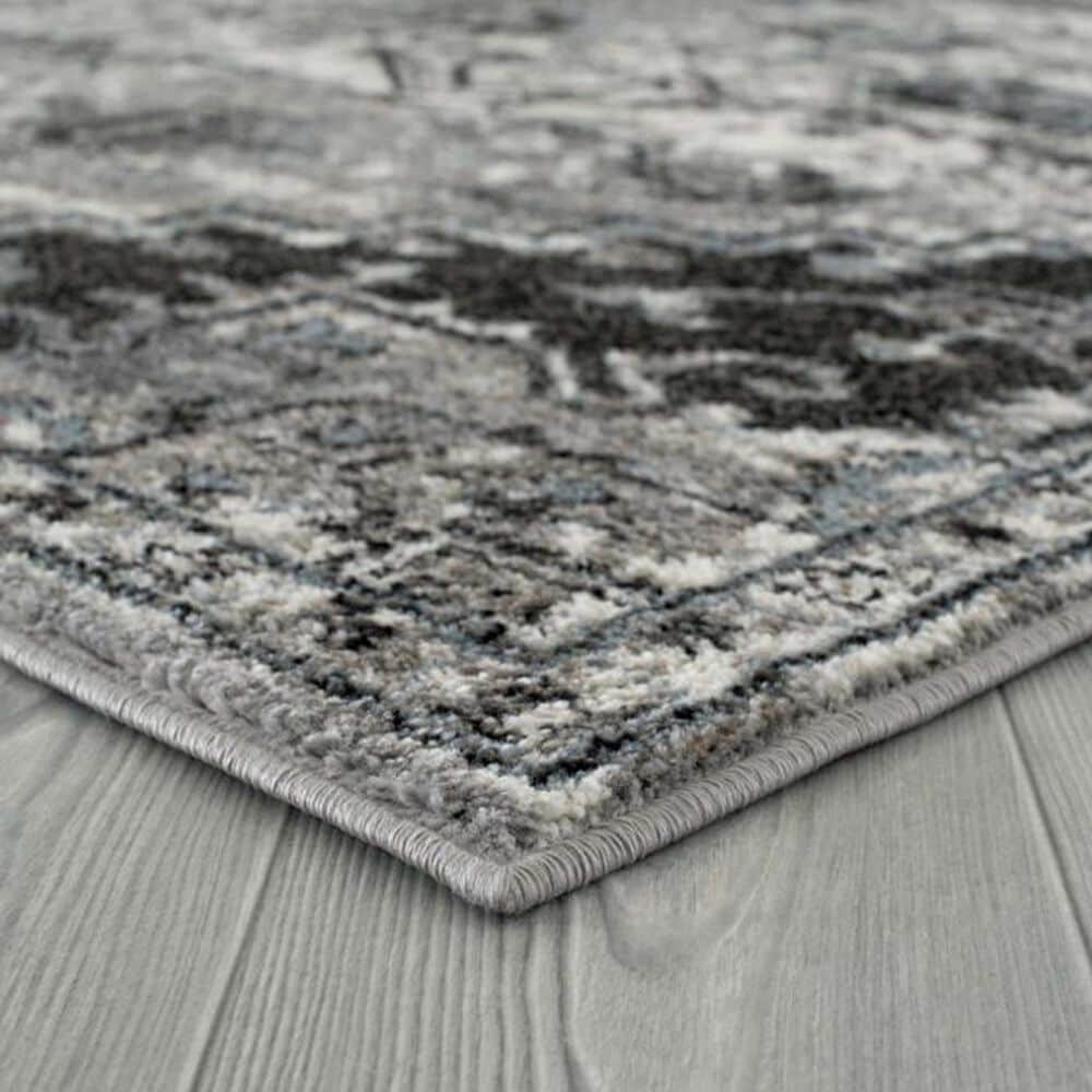 Amer Rugs Alexandria 2&#39; x 6&#39; Ivory and Gray Runner, , large