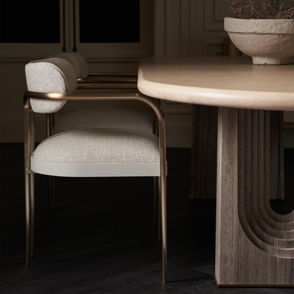 SCHNADIG Emphasis Dining Table in Sun Drenched Oak and Silver - Table Only, , large