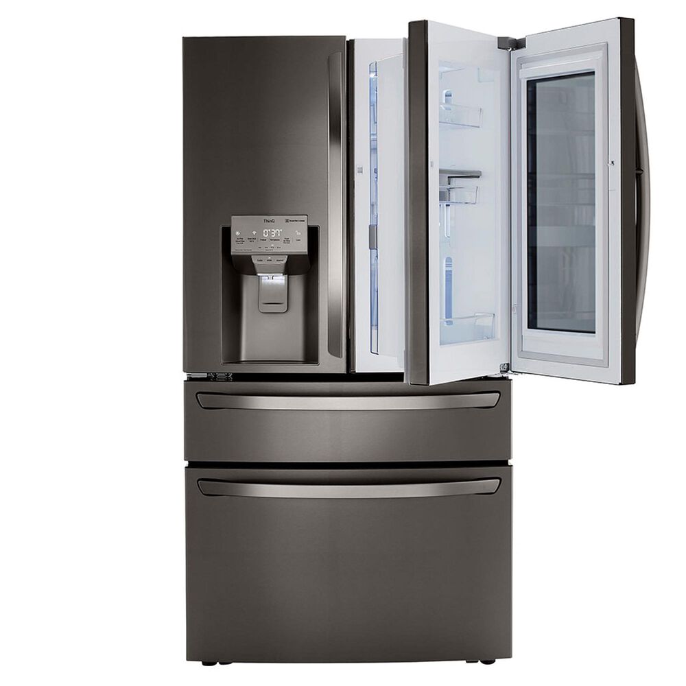 LG 23 Cu. Ft. Smart wi-fi Enabled InstaView Door-in-Door Counter-Depth Refrigerator w/ Craft Ice Maker - Black Stainless Steel, , large
