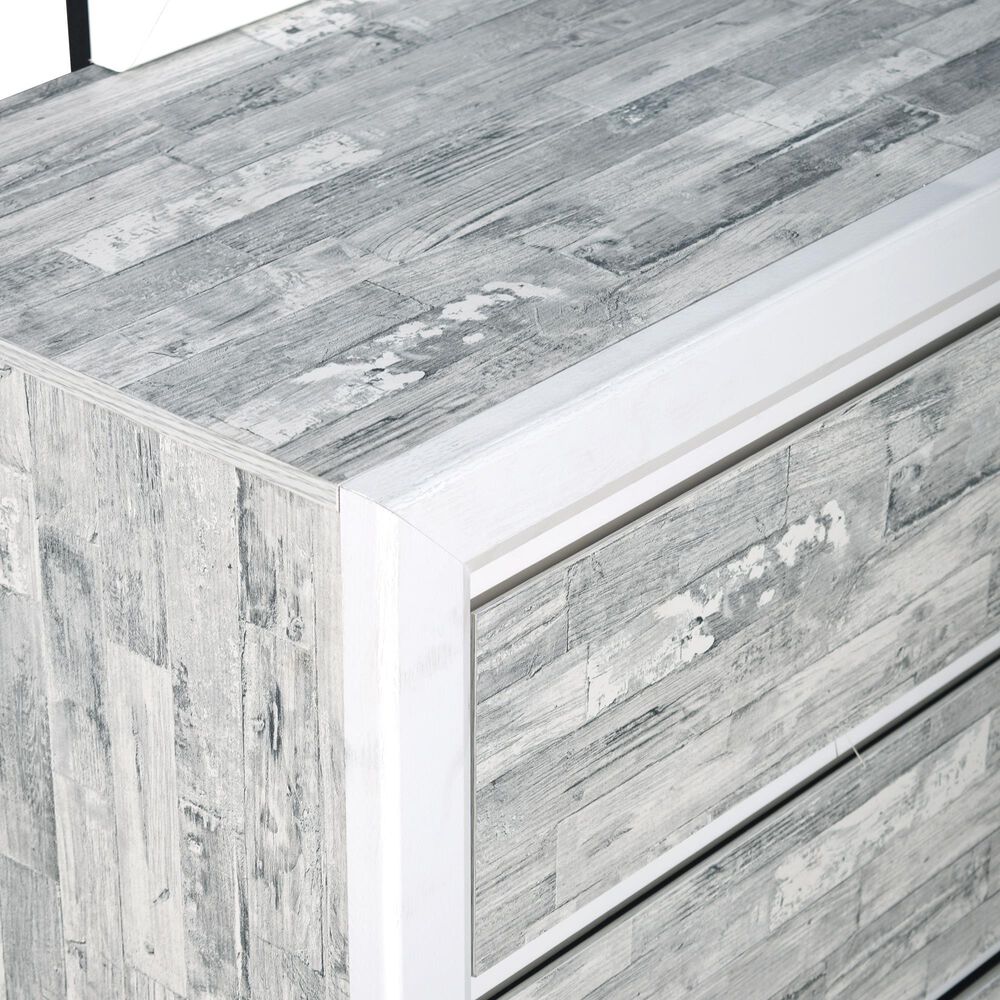 Titanic Furniture Artic 6-Drawer Dresser in Gray and White, , large