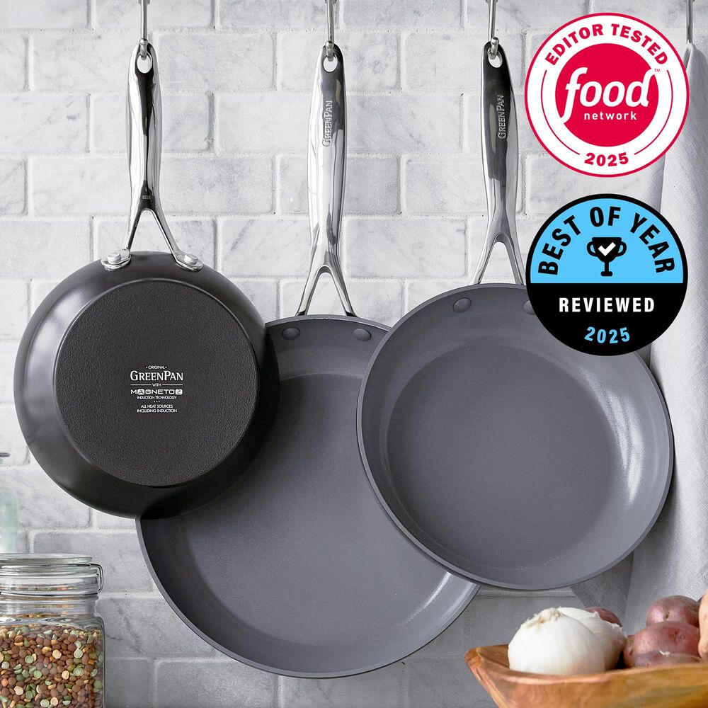 Green Pan Valencia Pro 3-Piece Nonstick Frypan Set in Grey, , large