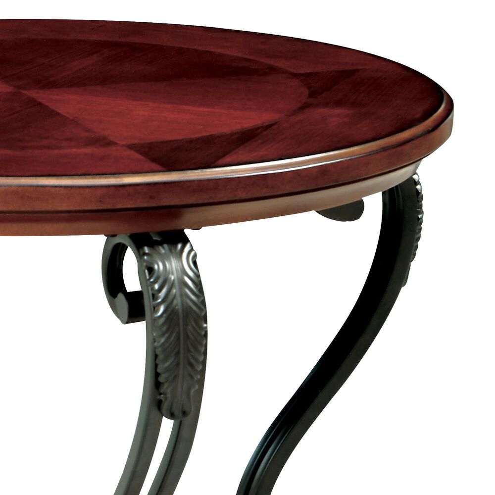 Furniture of America Mayo End Table in Brown Cherry, , large