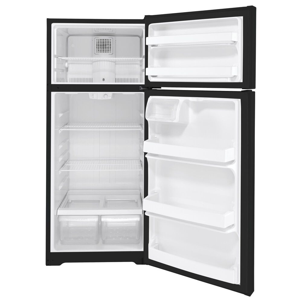 GE 17.5 Cu. Ft. Top-Freezer Refrigerator in Black, , large