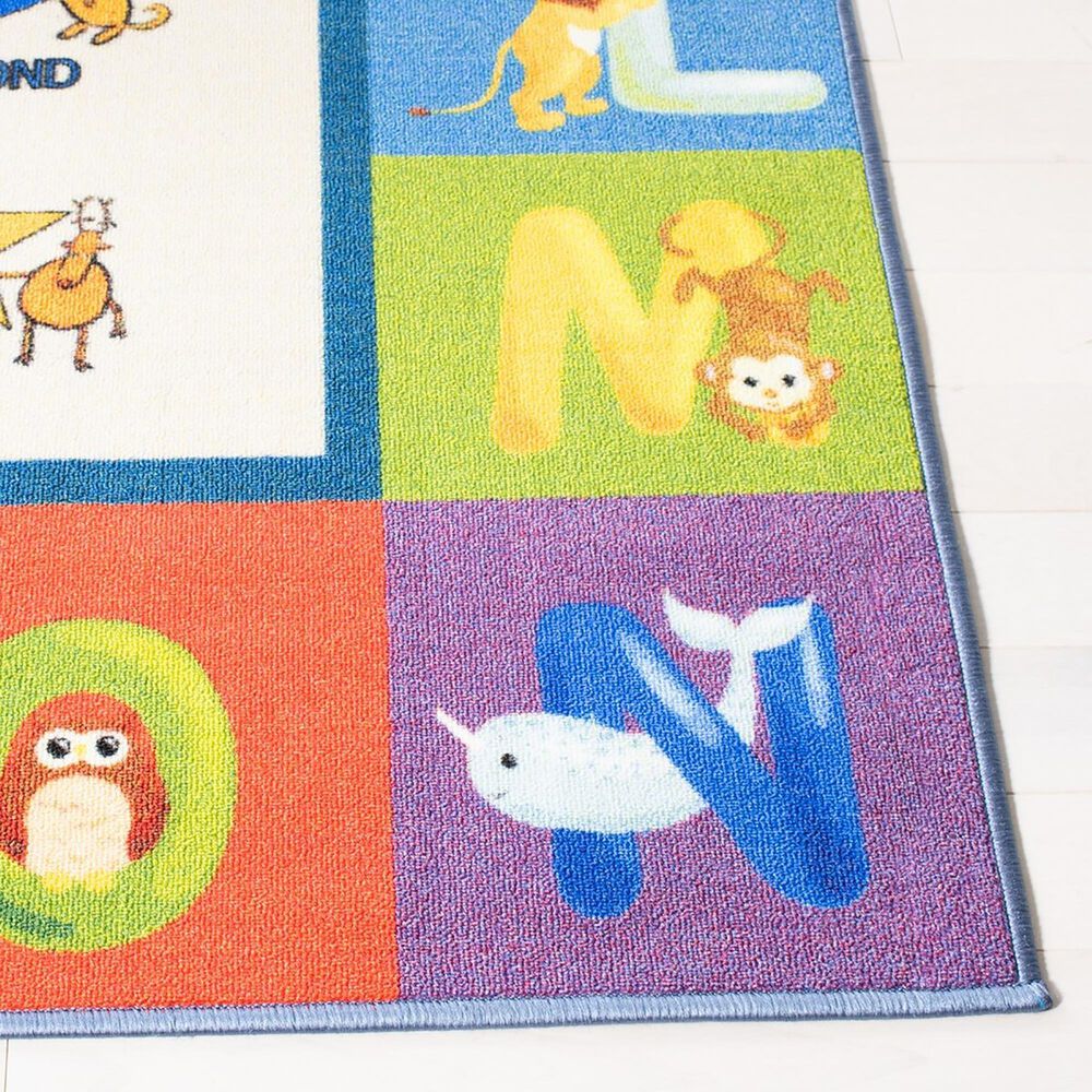 Safavieh Kids Playhouse 3&#39;3&quot; x 5&#39;3&quot; Beige and Blue Rug, , large