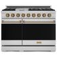 THOR KITCHEN Gordon Ramsay 6.8 Cu. Ft. 48" Professional Liquid Propane Range with Bronze Handle Kit in Stainless Steel, , large